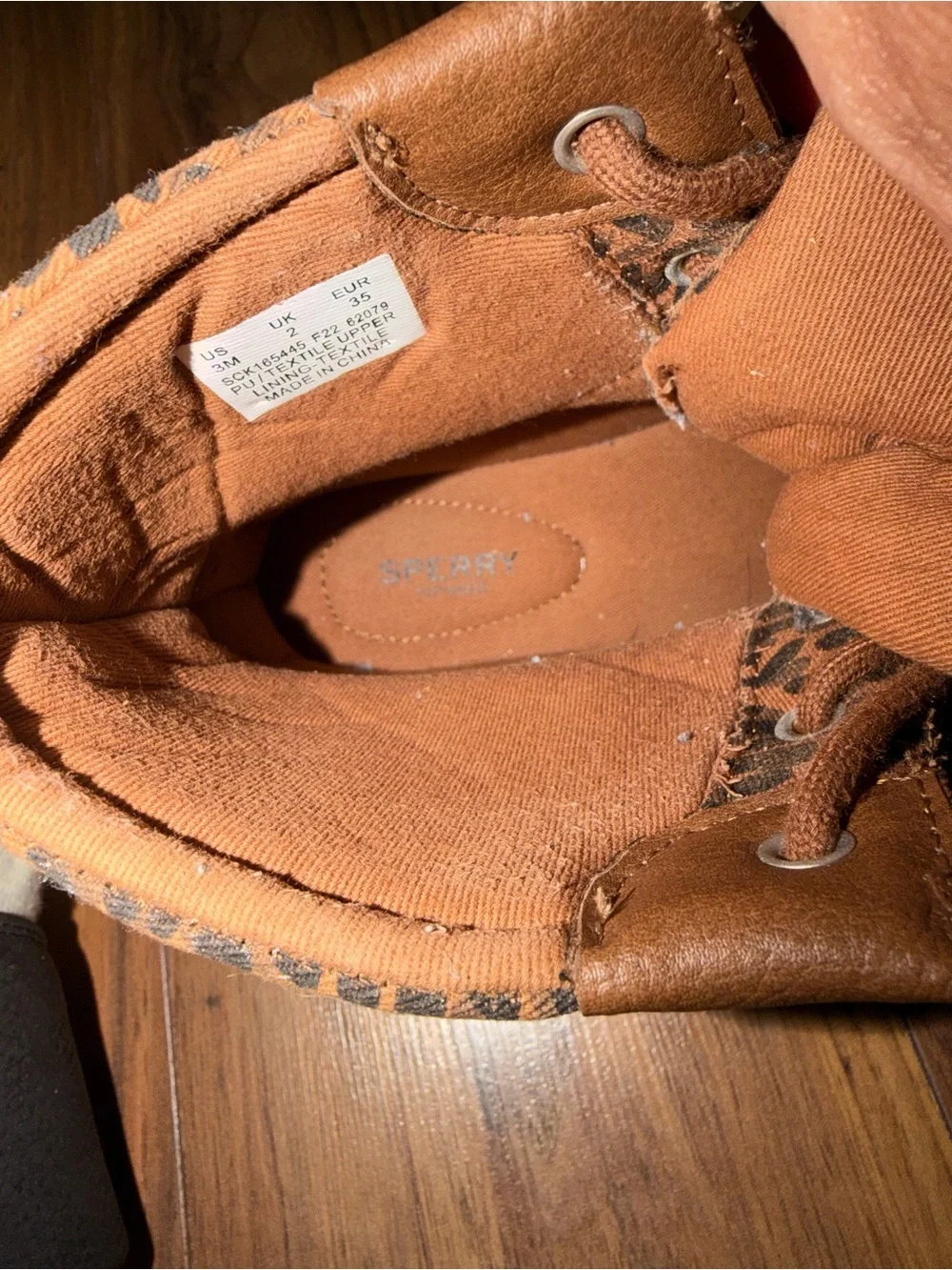 Sperry Kids Brown Leopard-Print Waterproof Duck Boots